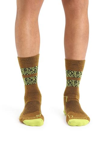 Clove / Shine Icebreaker Merino Hike+ Light Crew Natural Summit Men's Socks | AU 1007VRWD